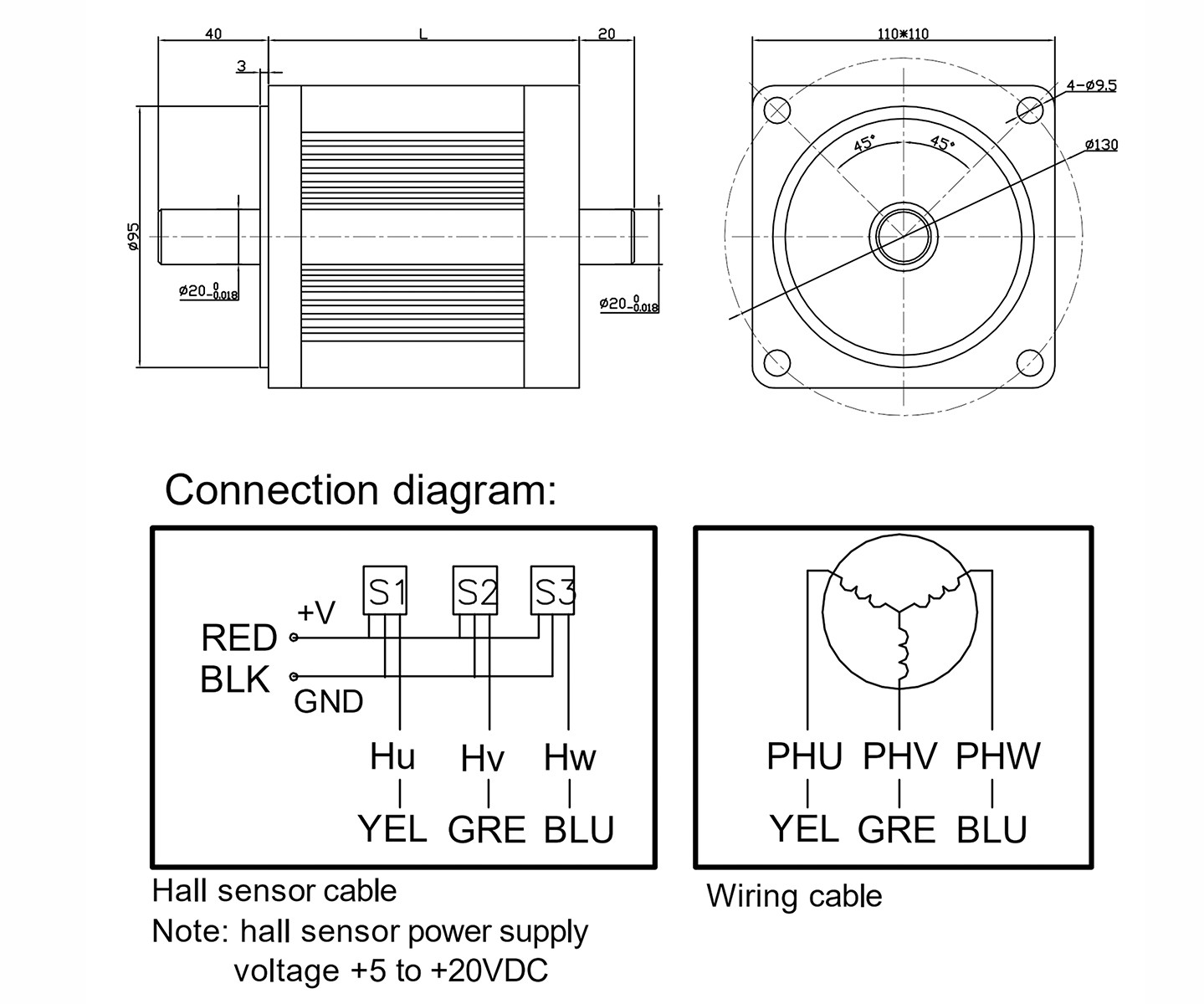 110mm bldc motor