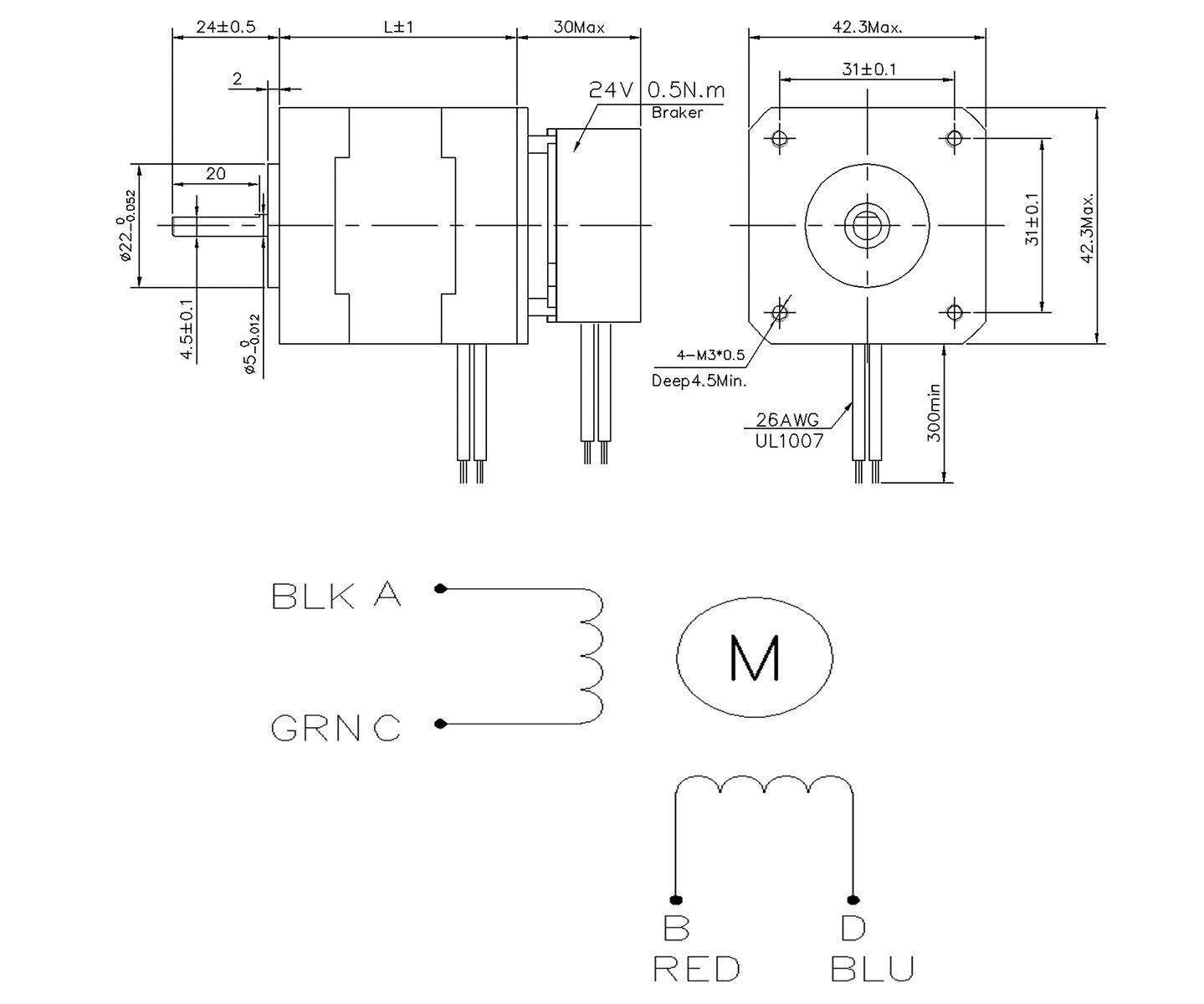 nema 17 stepper motor with brake