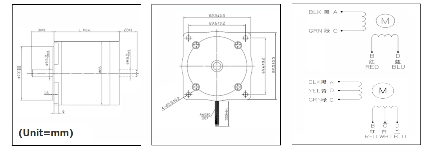 nema 34 round stepper motor