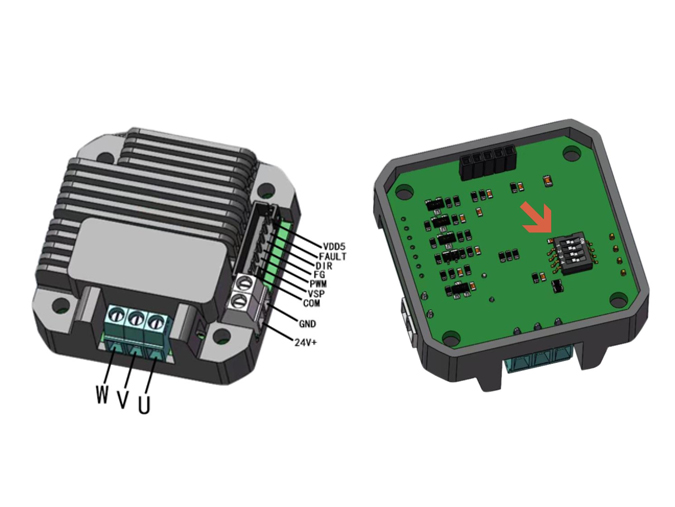 integrated dc motor