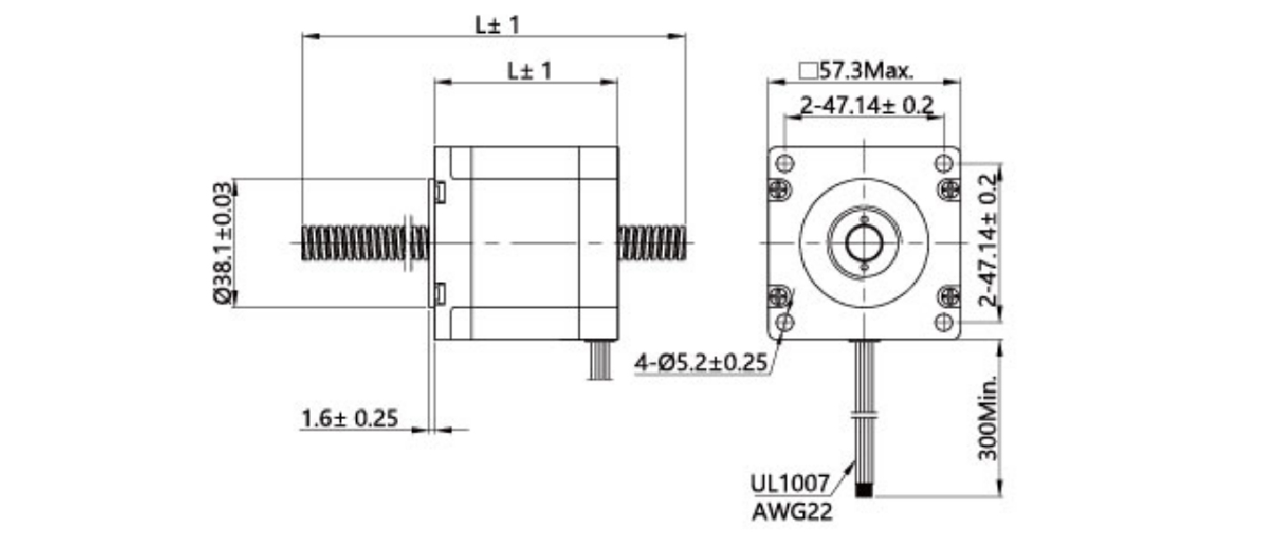 NEMA23 Non-captive Hybrid Linear Stepper Motors