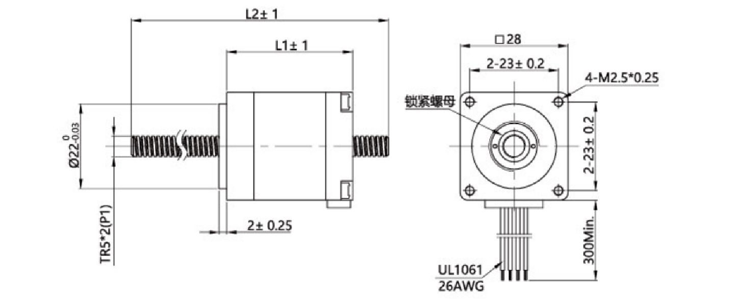 nema 11 non captive stepper motor