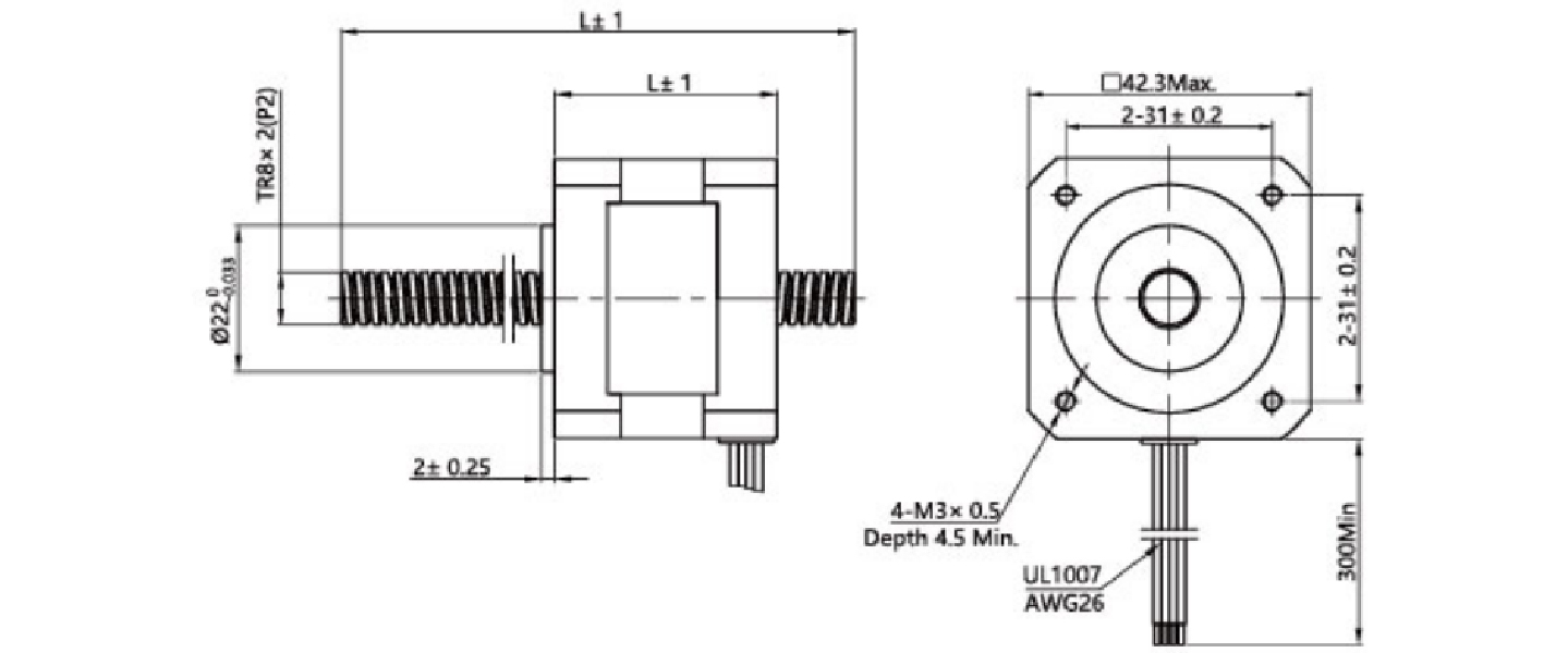 nema 17 non-captive linear stepper motor